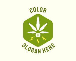 Nicotine - Hexagon Marijuana Vape logo design