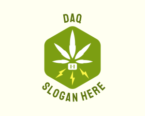 Thunder - Hexagon Marijuana Vape logo design