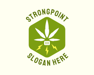 Vape - Hexagon Marijuana Vape logo design