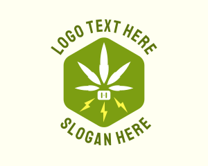 E Cigarette - Hexagon Marijuana Vape logo design