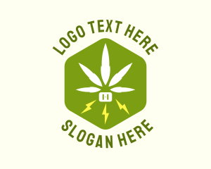 Vape - Hexagon Marijuana Vape logo design