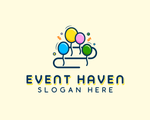 Venue - Birthday Celebration Balloon logo design