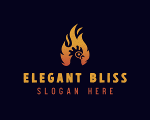 Roast - Chicken Flame Grill logo design