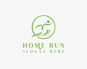 Human Running Wellness logo design