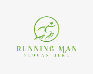 Human Running Wellness logo design