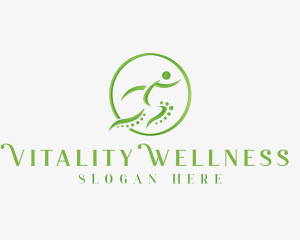 Human Running Wellness logo design