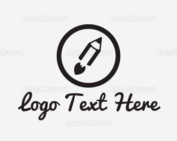 Rocket Pencil Circle Logo