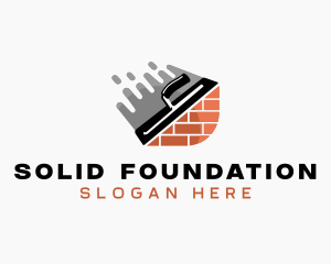 Cement - Plastering Trowel Masonry logo design