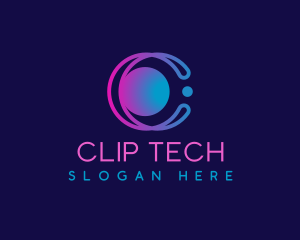  Geometric Tech Letter C logo design