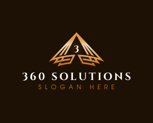 Triangle Finance Pyramid logo design