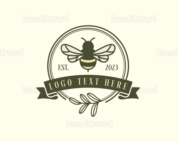 Natural Bee Leaf Logo