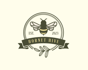 Natural Bee Leaf logo design