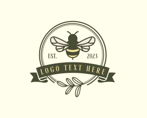 Hornet - Natural Bee Leaf logo design