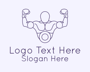 Boxing Champion Line Art Logo