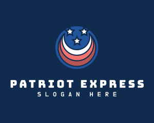 Nationalist - Crescent Stripe Stars logo design