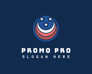 Promotion - Crescent Stripe Stars logo design