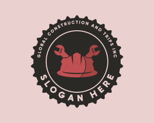 Construction Hat Wrench  logo design