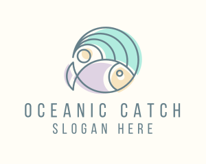 Fish - Fish Ocean Wave logo design