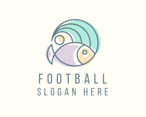 Fish Ocean Wave logo design
