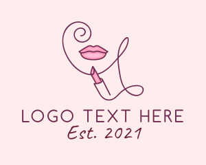 Lipstick - Pretty Makeup Artist logo design