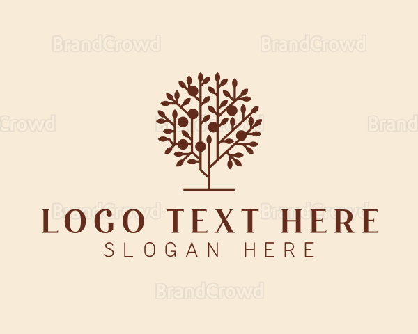 Fruit Garden Tree Logo