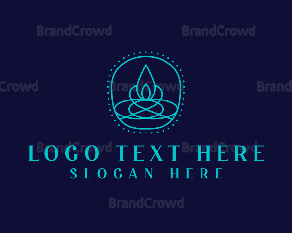 Light Candle Flame Logo