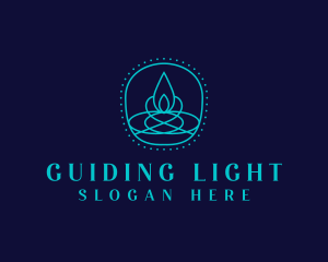 Light Candle Flame logo design