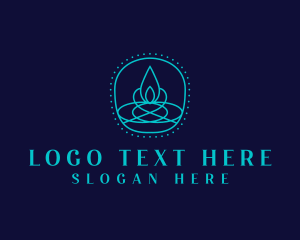 Scented Candle - Light Candle Flame logo design