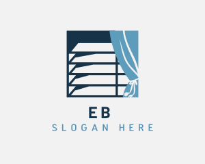 Window - Blinds Curtain Window logo design