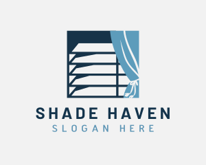 Blinds Curtain Window logo design