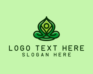 Vegan - Yoga Meditation Spa logo design