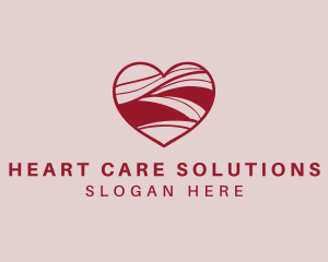 Wave Heart Support logo design