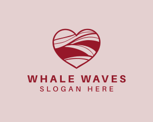 Wave Heart Support logo design