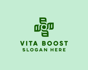 Vitamins - Green Herbal Medicine logo design