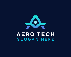 Professional Tech Letter A logo design