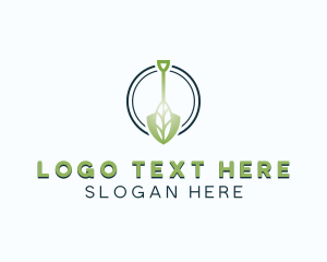 Gardening - Leaf Shovel Landscaping logo design