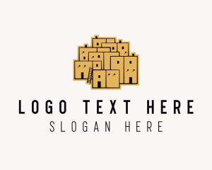 Africa - Traditional Housing Structure logo design