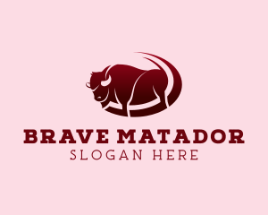 Bullfighter - Buffalo Bullfighter Bison logo design