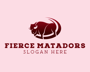 Bullfighting - Buffalo Bullfighter Bison logo design