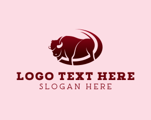 Bullfight - Buffalo Bullfighter Bison logo design