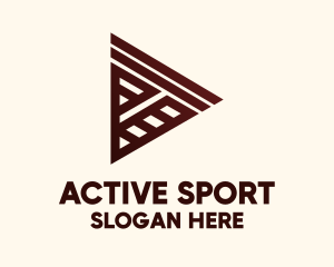 Active Sporty Play Button logo design