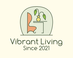 Living - Home Plant Desk logo design