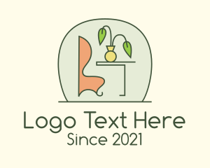 Living - Home Plant Desk logo design