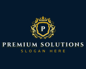 Premium Crown Shield logo design