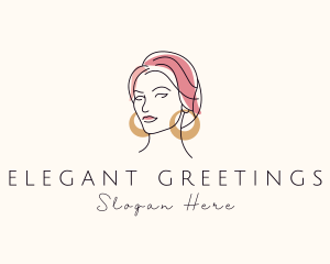 Elegant Woman Jeweler  logo design