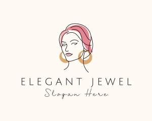 Elegant Woman Jeweler  logo design