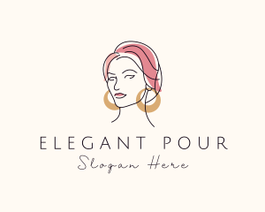 Elegant Woman Jeweler  logo design