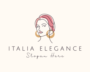 Elegant Woman Jeweler  logo design