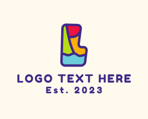 Puzzle - Colorful Letter L logo design