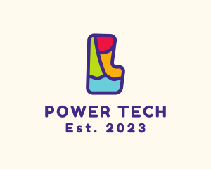 Learning - Colorful Letter L logo design